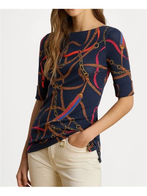 T-shirt Judy Mid LAUREN RALPH LAUREN | JUDY-MID SLEEVE.NAVY MULTI